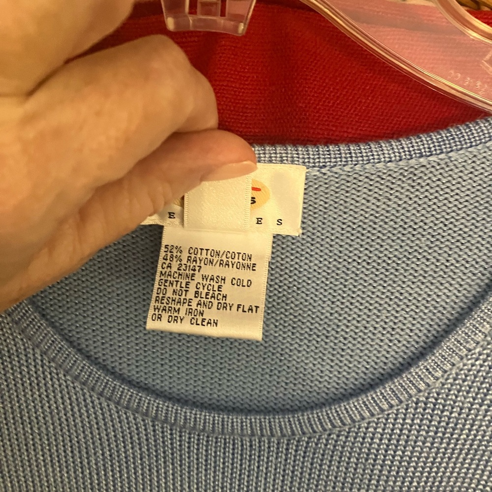 Talbots Blue Knit Top - Picture 4 of 4